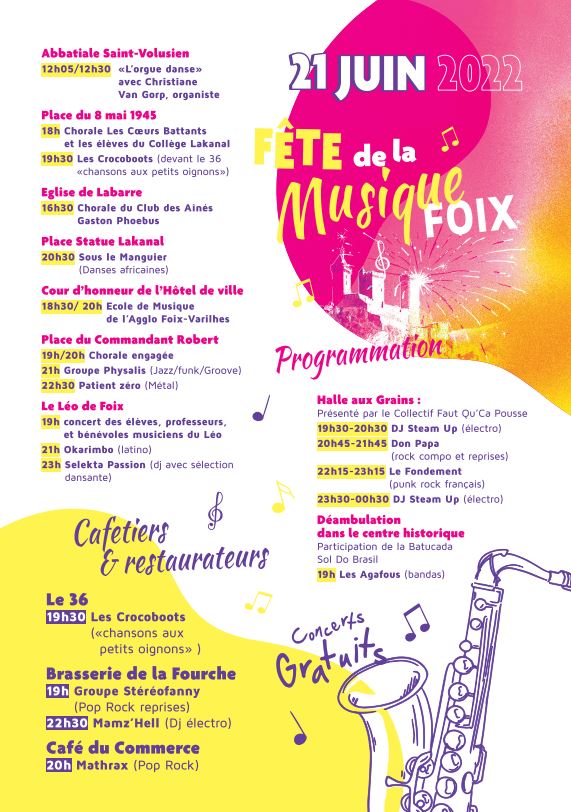 Visuel Fête de la Musique Foix