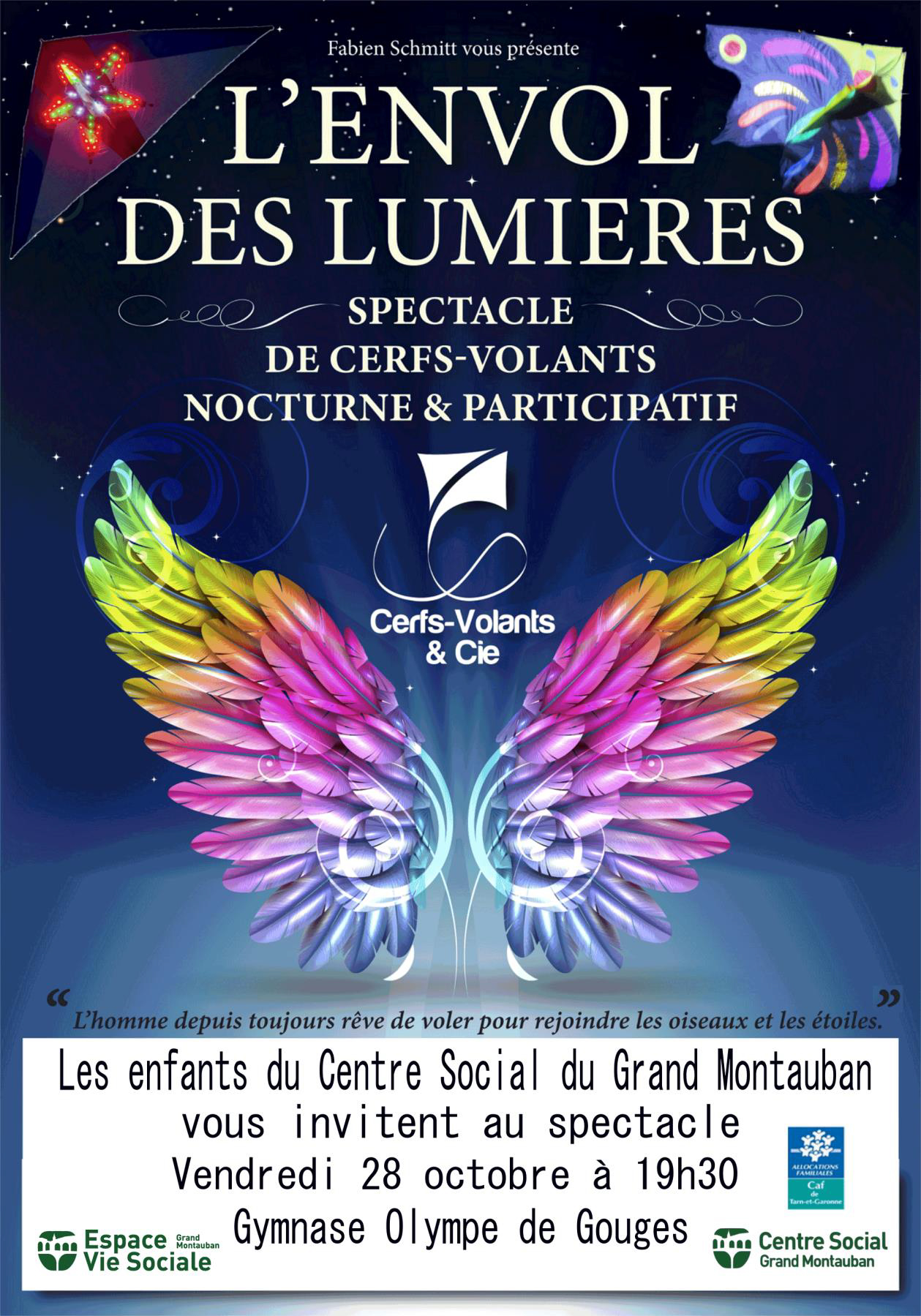 Le centre social de Montauban vous convie au spectacle « L’envol des lumières » 